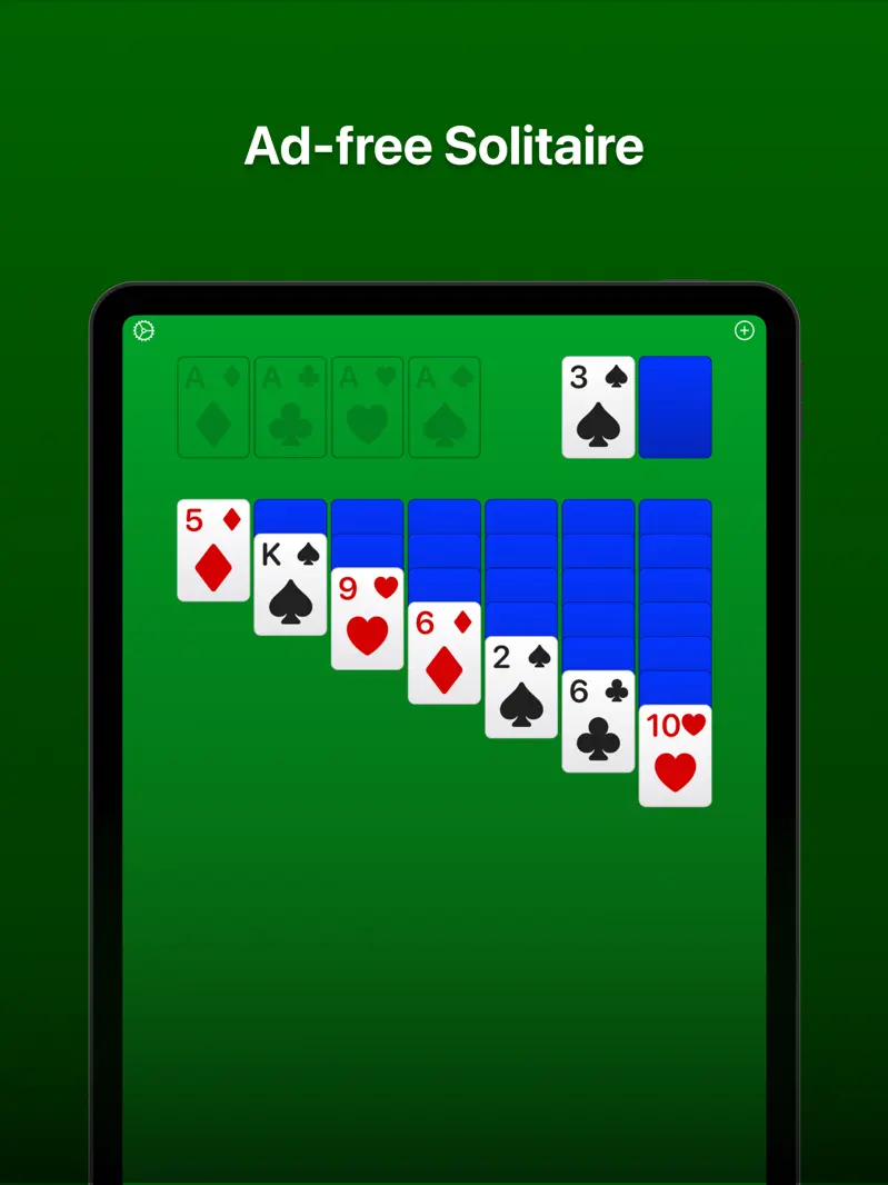 Solitaire running on iPad