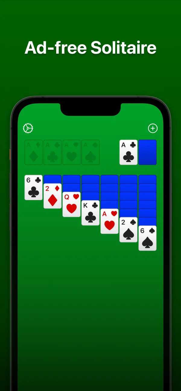 Solitaire running on iPhone