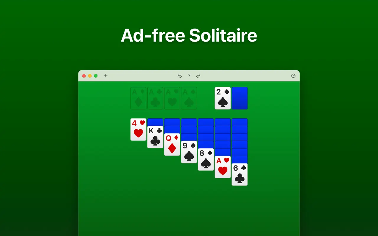 Solitaire running on Mac