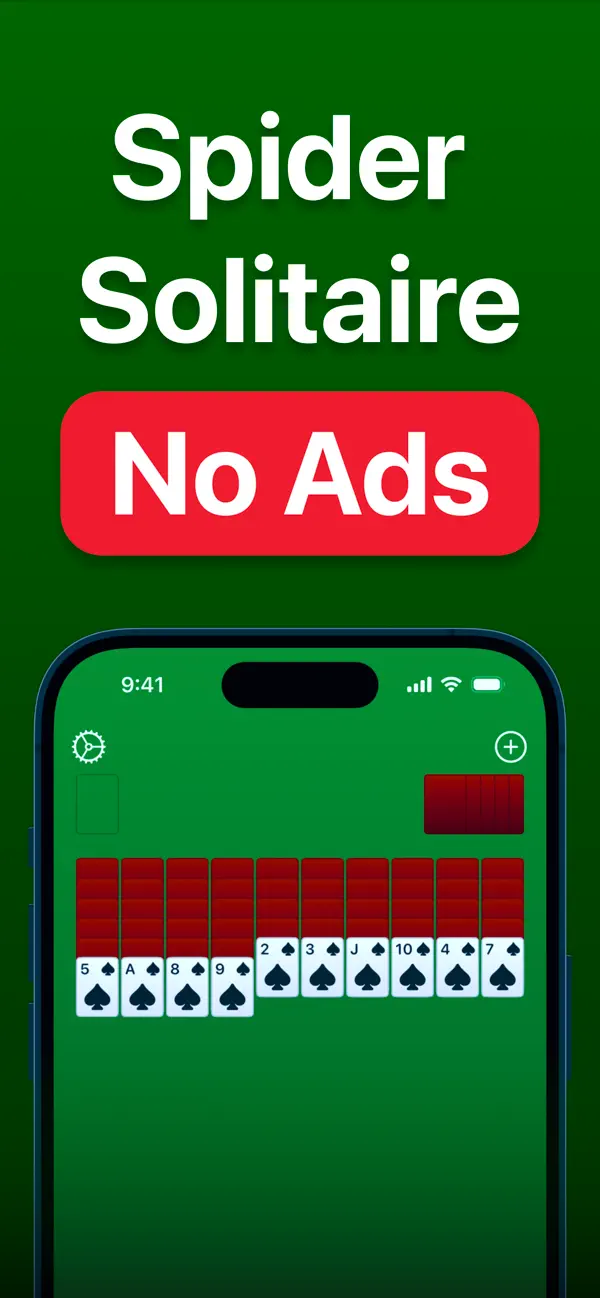 Spider Solitaire app screenshot